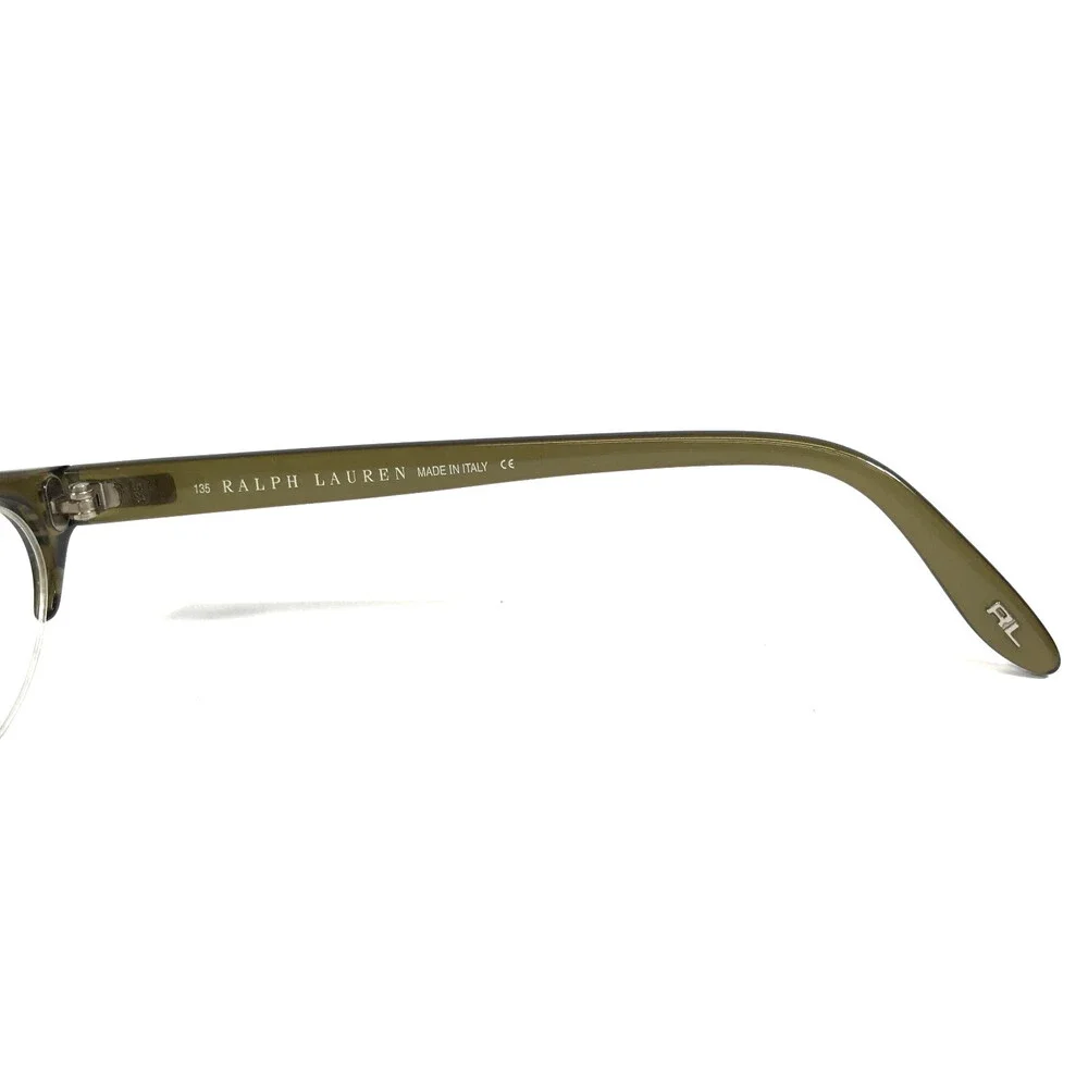 Ralph Lauren Eyeglasses Frames RL693 W9Y Clear Shiny Green Half Rim 50-17-135